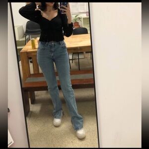 Zara Light Blue Flare Jeans - Women's